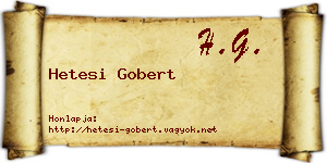 Hetesi Gobert névjegykártya